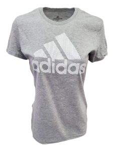 adidas womens go-to tee medium grey heather x-small