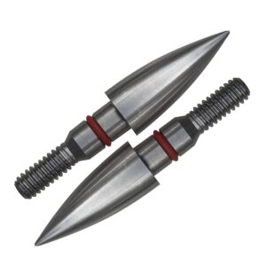 5/16″ 100 Grains Field Points arrowheads, Stainless Steel Archery Target Bullet Point Sharp Targethead Screw in Broadheads (1 Dozen 12 PCS) (5/16″100Grain-C, 5/16″)