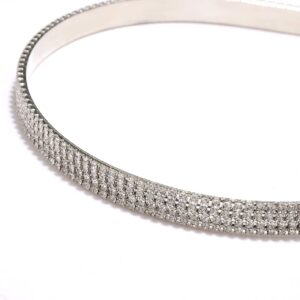 CENAPOG Crystal Tassel Headband for Women Sparkly Rhinestone Fake Earrings Hair Chain Hairhoop Wedding Bridal Bejewelled Hairband for Girls