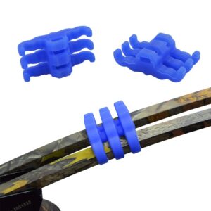 ZSHJGJR 2pcs Archery Bow Limbs Stabilizer Rubber Bow Limbs Shock Absorber Compound Bow Limbs Vibration Dampener Silencers Archery Accessory (Blue)