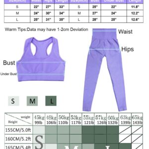 SUPJADE Buscando Workout Sets for Women 2 Piece High Waisted Leggings and Racerback Bras for Women,Seamless Yoga Outfits for Women 2 Piece Set Dark Green