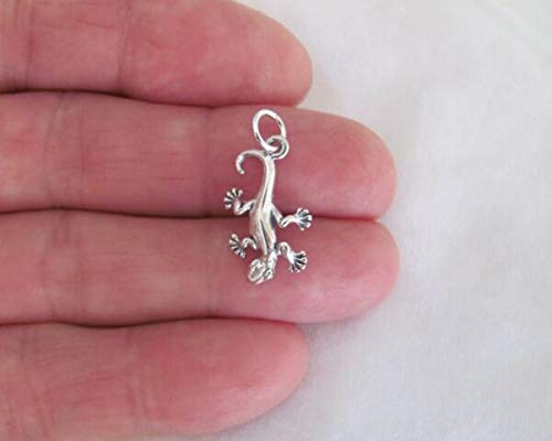 JOELLE STORE Sterling Silver 925 Gecko lizard charm JOELLE STORE