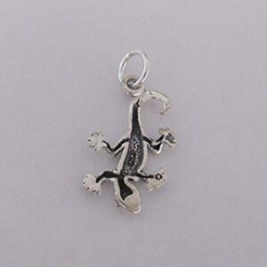 JOELLE STORE Sterling Silver 925 Gecko lizard charm JOELLE STORE