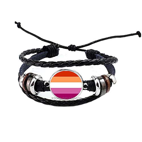 Gxoloa LGBTQ Pride Bracelet- Rainbow Bangle - Rainbow Jewelry Bracelet,Lesbian Pride Bangle,Minimalist Bracelet,Dainty Bracelet,N235