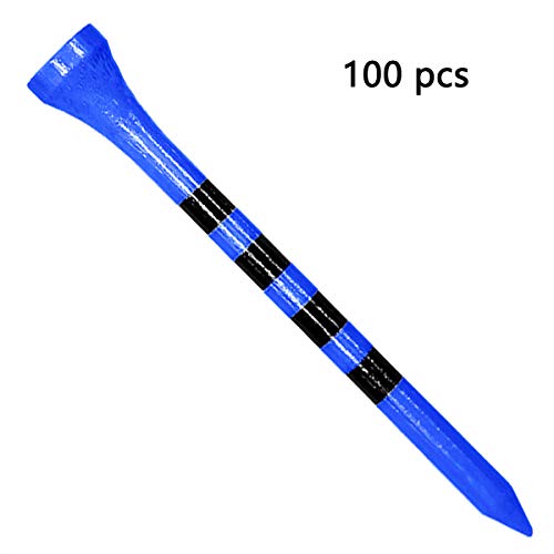 Zivisk Wooden Golf Tees 2-3/4" 100 Count 70mm Blue