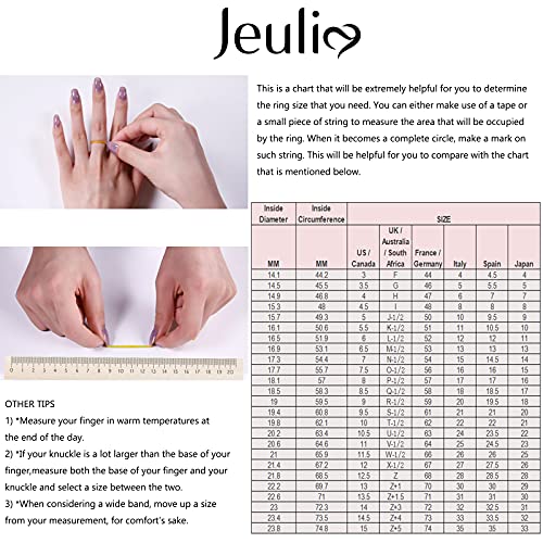 Jeulia Moissanite Twist Round Cut Gold Band for Engagement Anniversary Eternity Promise Wedding Band Ring Set With Jewelry Box (Sterling Silver, 7.5)