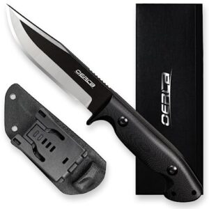 oerla tac olk-033rd outdoor knife fixed blade camping hunting survival field knife 420hc full tang steel with kydex sheath and edc tactical belt clip