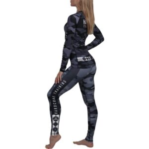 Hardcore Training Night Camo 2.0 Women Rash Guard Long Sleeve Compression Base Layer Tight Fitness Yoga Running Gym Workout