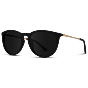 WMP Eyewear Round Sunglasses | Polarized UV Protection | Trendy Sunglasses for Women | Retro Designer Style