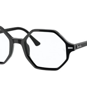 Ray-Ban RX5472 Britt Hexagonal Prescription Eyeglass Frames, Black/Demo Lens, 52 mm