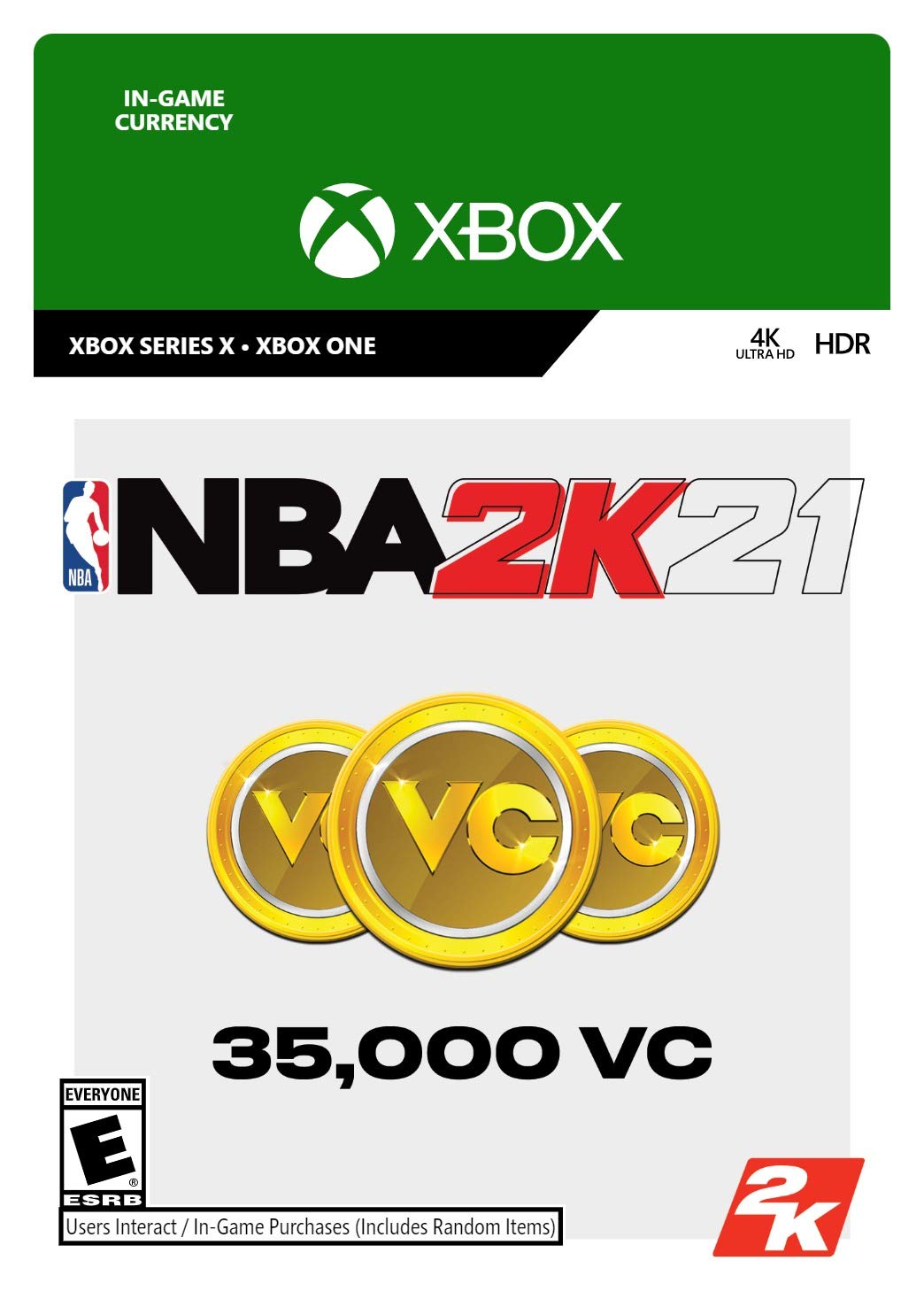 NBA 2K21: 35,000 VC - Xbox One [Digital Code]