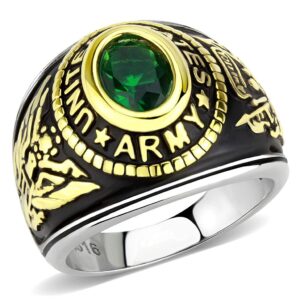 yvo customizable unisex army ring - free engraving included - size 9