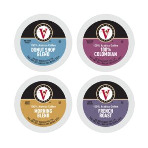 Victor Allen's Coffee Variety Pack with Decaf Options, 96 Count Single Serve Coffee Pods for Keurig Brewers