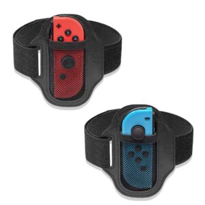 fanpl [2 pack] leg strap for nintendo switch sports game accessories/ring fit adventure, adjustable elastic breathable leg band for switch & oled model joy cons, suitable for adults or children