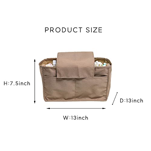 enreve Purse Organizer Insert, Bag Handbag Tote Organizer, Diaper bag, Bag in Bag for Longchamp and More (BEIGE)