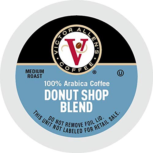 Victor Allen's Coffee 100% Colombian and Donut Shop Blend, Medium Roast, 80 Count, Single Serve Coffee Pods for Keurig K-Cup Brewers