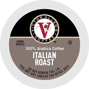 Victor Allen's Coffee Italian Roast and Seattle Dark Roast Coffee Pods for Keurig Brewers