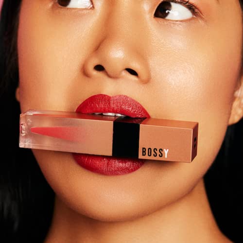 Bossy Cosmetics Liquid Lipstick for Women, Long Lasting All Day Wear, Matte, Vegan & Cruelty-Free, Hydrating, Healthy & Full Lips, Paraben Free, Oprah's Favorite Things 2023 (FAITH - RED COLOR)