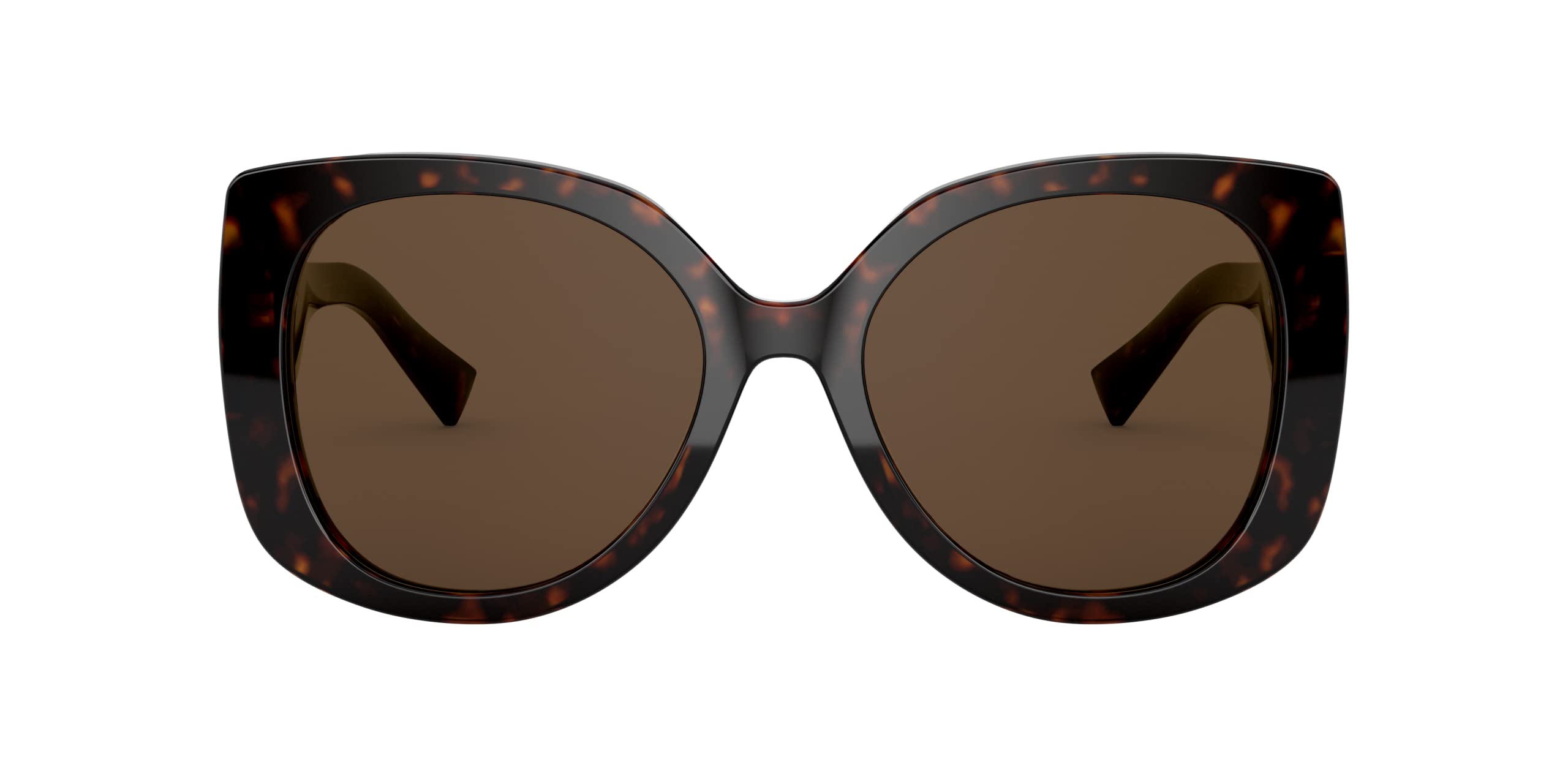 Versace VE 4387 108/73 Havana Plastic Rectangle Sunglasses Brown Lens