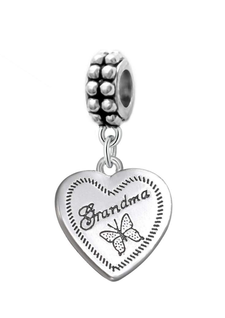 LaBenie Dangle Love Grandma Heart Charm Bead