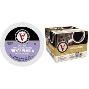 victor allen's coffee french vanilla and morning blend flavored coffee pods for keurig k-cup brewers