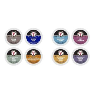 flavored & unflavored coffee variety pack for k-cup® keurig 2.0® brewers, 96 count victor allen’s coffee® single serve coffee pods & donut shop, morning blend, 42 count