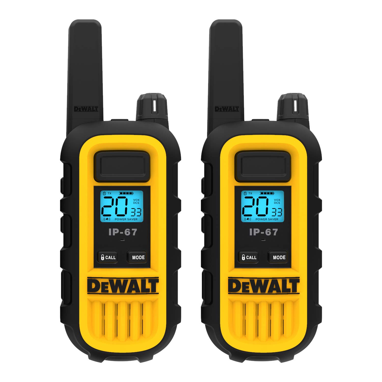 DEWALT DXFRS300 1 Watt Heavy Duty Walkie Talkies (2 Pack) and Be Smart Get Prepared 110 pc First Aid Kit