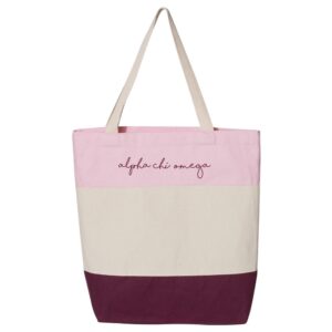 Go Greek Chic Alpha Chi Omega - Sorority Tote Bag