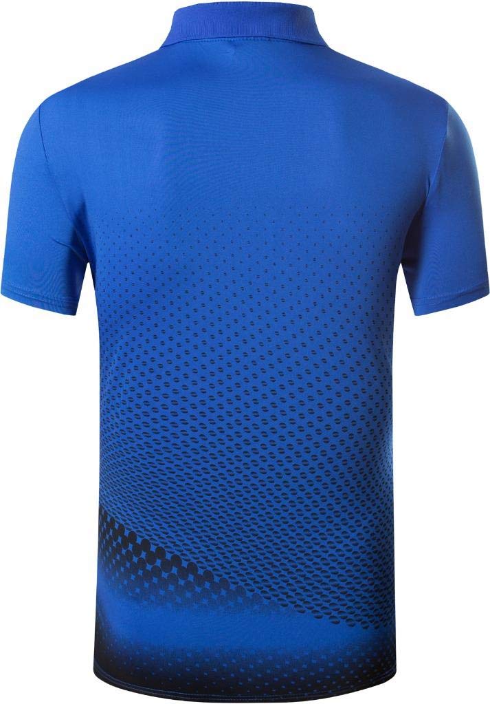 Sportides Men's Short Sleeve Sport Polo T-Shirts LSL195 Blue XXL