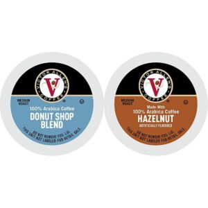 Victor Allen's Coffee Donut Shop and Hazelnut Blend Single Serve Coffee Pods for Keurig (80 Count + 42 Count)