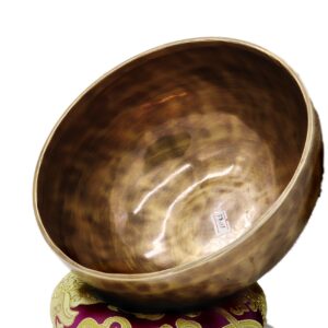 Tibetan Singing Bowl 8 Inch Large Hand Hammered Chakra Bowl 7 Metal Meditation Bowl for Cleansing, Chakra Balancing, Mindfulness, Yoga, Décor, Gift Set (Comes with Cushion, Mallet and Box