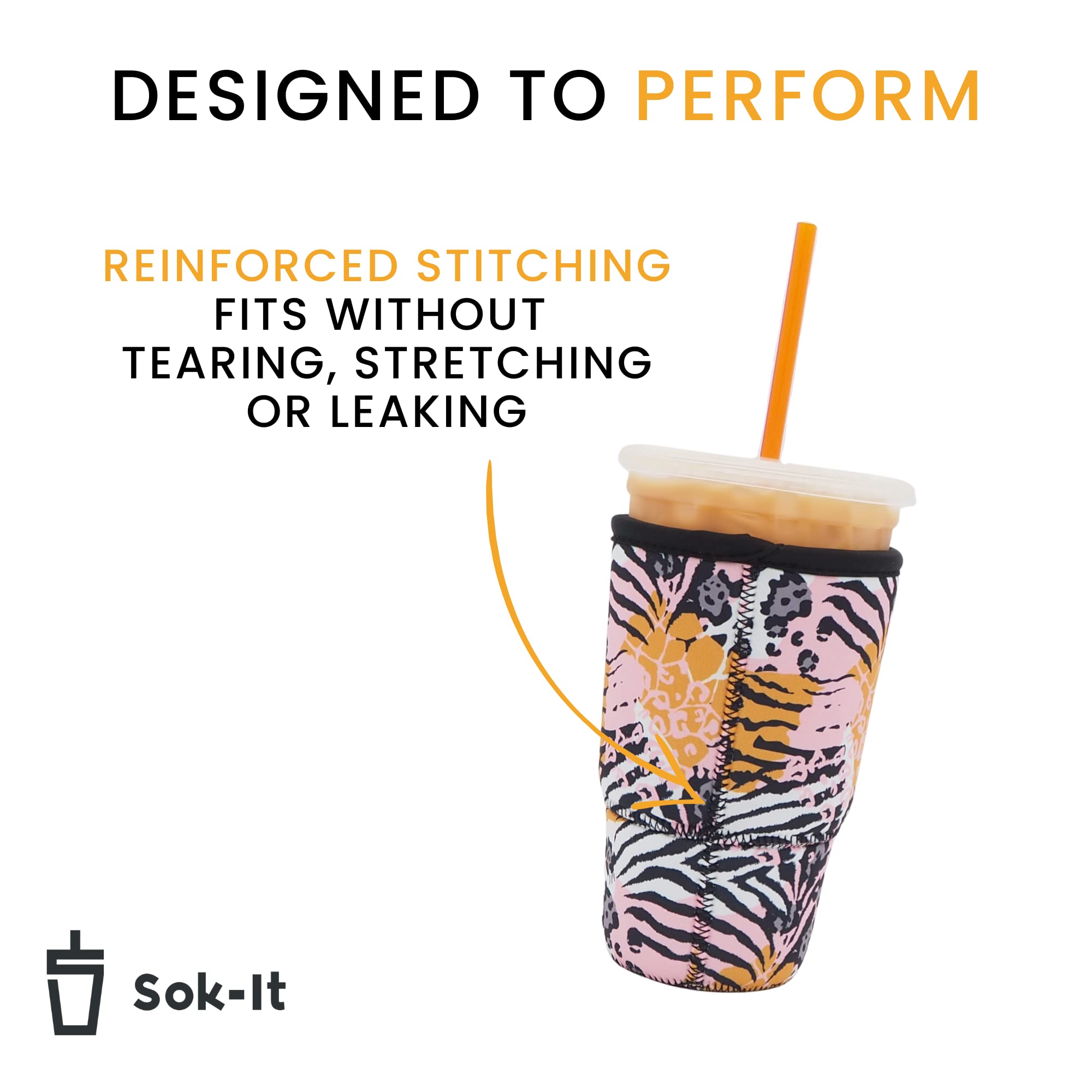 Sok It Java Sok Iced Coffee & Cold Soda Insulated Neoprene Cup Sleeve (Twilight, Medium: 22-28oz)