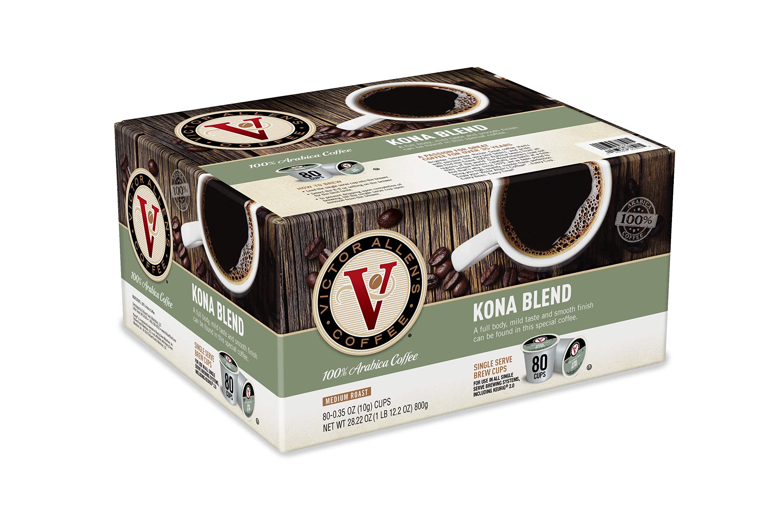 Victor Allen's Coffee Hawaiian and Donut Shop Blend K-Cup Pods | 80 Count