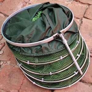 jweemax Fish Cage, 2m/2.5m/3m Collapsible Fish Net Cage Fishing Tool for Keeping Lures Crayfish Crab