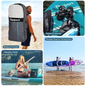 FBSPORT 11' Premium Inflatable Stand Up Paddle Board, Yoga Board with Durable SUP Accessories & Carry Bag | Wide Stance, Surf Control, Non-Slip Deck, Leash, Paddle and Pump for Youth & Adult