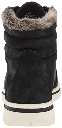 CLIFFS BY WHITE MOUNTAIN Shoes Hallett Women's Casual Hiker Style Bootie, Black/Fabric, 6.5 M