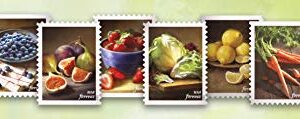 Fruit and Vegetables Postage Stamps Booklet of 20