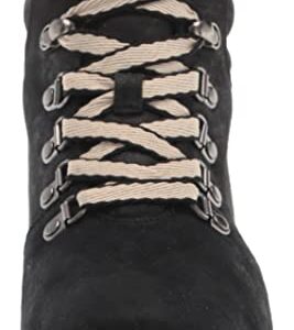 CLIFFS BY WHITE MOUNTAIN Shoes Hallett Women's Casual Hiker Style Bootie, Black/Fabric, 6.5 M