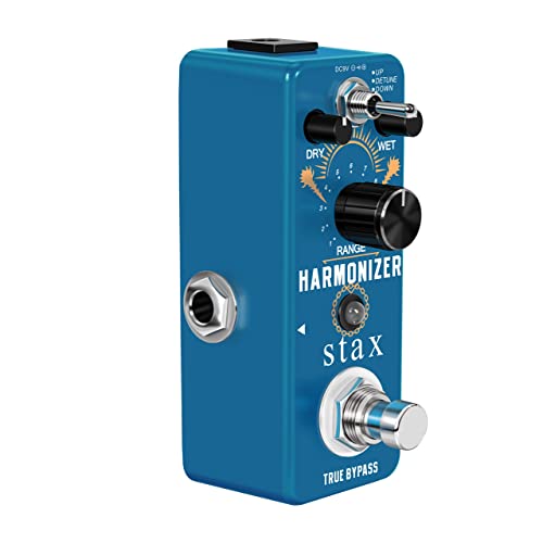 Stax Harmonizer Guitar Pedal Digital Guitar Effect Pedal Harmony Pitch Shifter Detune for Electric Guitar Bass Mini Size True Bypass