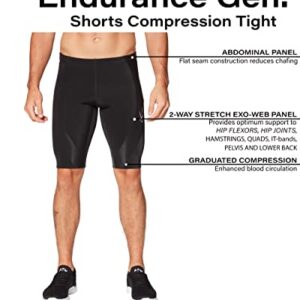 CW-X mens Endurance Generator Muscle & Joint Support Compression Short, Black, Medium US