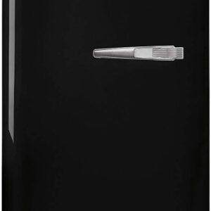 Smeg Retro FAB 5 Mini Refrigerator - 16" Authentic 50's Style - Made in Italy - FAB5ULBL3-1.5 cu. ft - Adjustable Shelves & LED Lighting – Left hinge option (not reversable)- Black