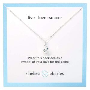 chelsea charles cc sport soccer charm necklace - silver