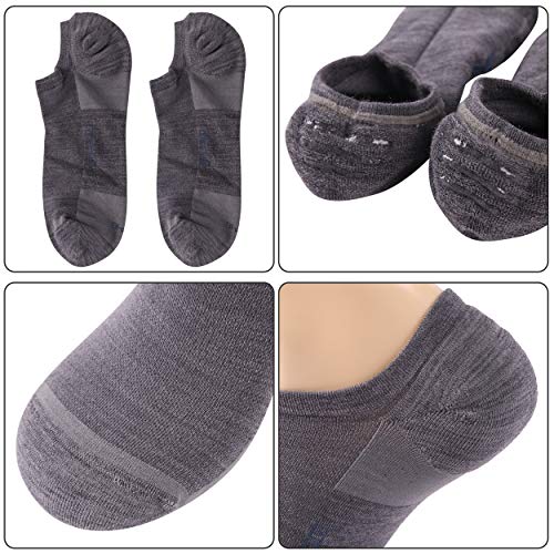 ZEALWOOD Merino Wool Socks No Show Trail Running Athletic Socks Womens Mens Hiking Socks Women Men Moisture Wicking Low Cut Mens Ankle Wool Socks For Women Men Tennis Golf Cycling Socks 3 Pairs-White