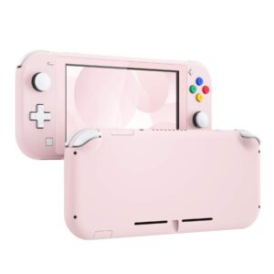 extremerate cherry blossoms pink diy replacement shell for nintendo switch lite, nsl handheld controller housing with screen protector, custom cover for nintendo switch lite [console not included]