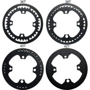 GANOPPER 36 38 40 42 Tooth Bike Oval Chainring Guard 104BCD Mountain Bike Chain Bashguard Sprocket Protector for MTB BMX Road Bike Chain Bash Guard