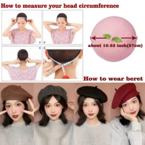 Mushroom Beret Women's Cute Lolita Kawaii Plant Cosplay Cap Vintage Painter Hat Sweet Girl Decor (red)