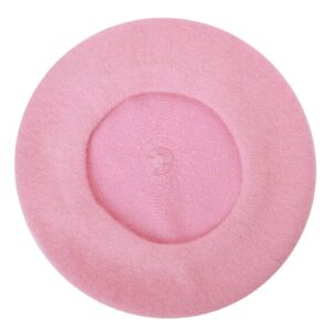 TopTie Women Classic French Style Beret Artist Basque Beanie Hat-Pink