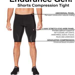 CW-X mens Endurance Generator Muscle & Joint Support Compression Short, Black, Medium US