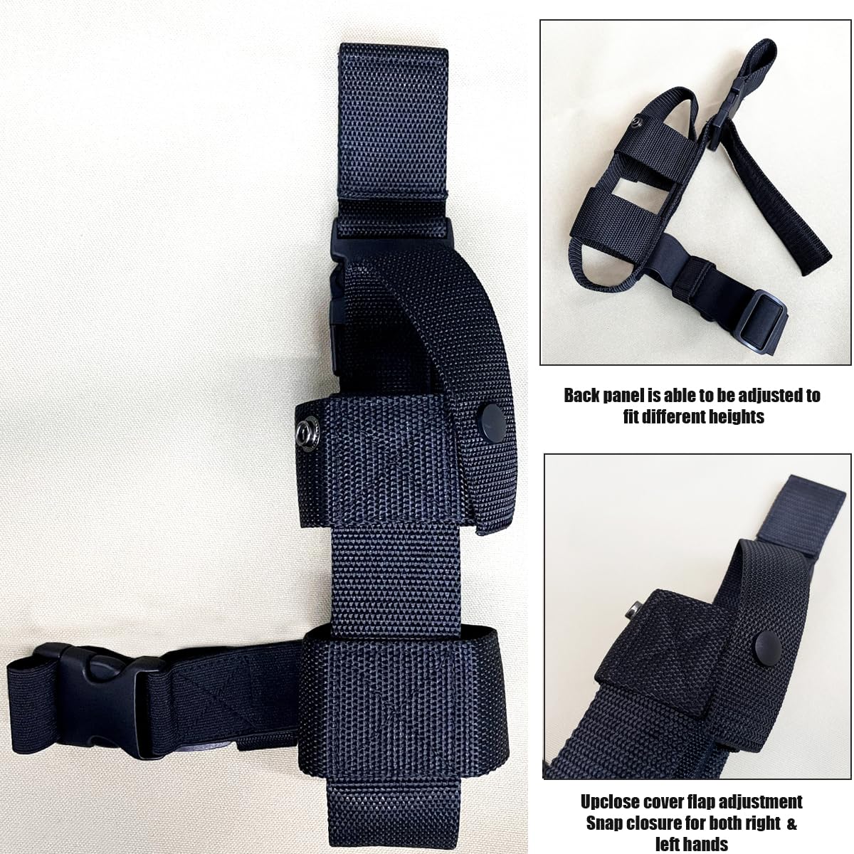 ROCOTACTICAL MK9 Spray Nylon Thigh Holster, Single Leg Drop Holder MK9, MK9 Spray Thigh Holster for Both Right & Left Hand, Pepper Spray Not Included