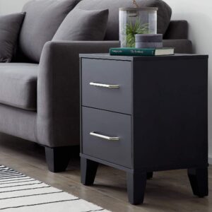 Edenbrook Bedroom-Two Drawer-Modern Design-Easy Assembly, Black Dresser